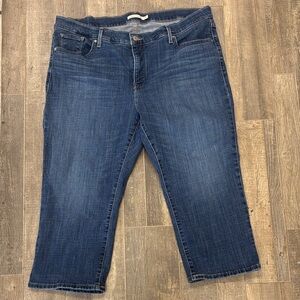 Levi’s 311‎ Shaping Skinny Capri Dark Wash Denim Size 20W